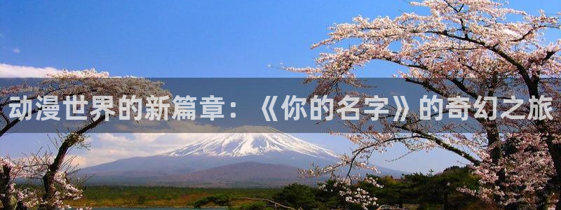 囧次元app：动漫世界的新篇章：《你的名字》的奇幻之旅